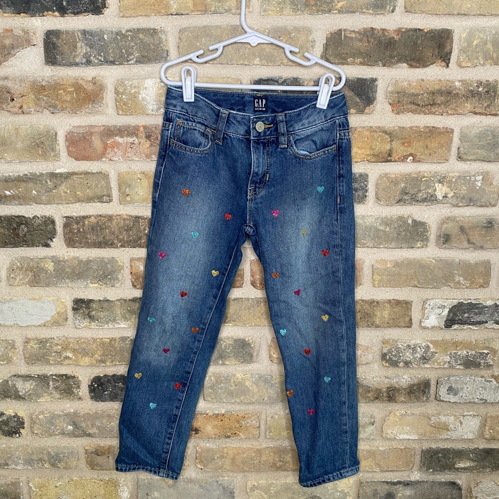 GAP regular girlfriend pants with hearts!